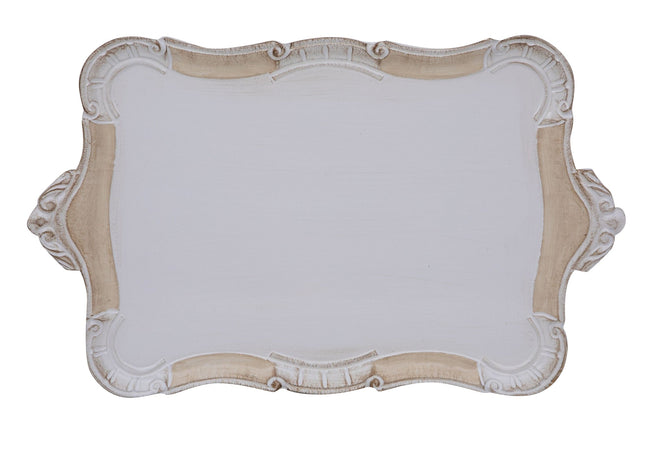 Biscottini Biscottini Set 2 Vassoi Legno Fiorentini Decorati Incisi a Mano 55x35 Fatti a