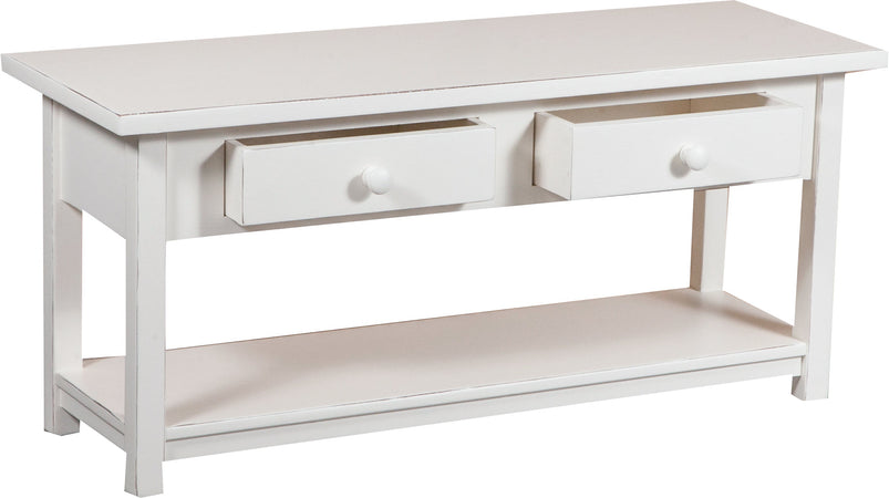 Biscottini Mobile porta TV Biscottini Country legno tiglio bianco anticato 110x40x50 Made