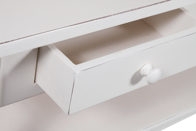 Biscottini Mobile porta TV Biscottini Country legno tiglio bianco anticato 110x40x50 Made