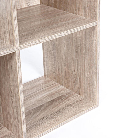 LIBRERIA MILA ZIG ZAG IN LEGNO ROVERE LIBRERIE DA UFFICIO ARREDAMENTO INTERNO H 90 CM