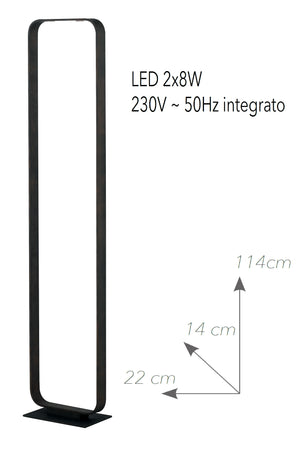 Piantana da terra 2x8W a led caffè NOOK