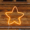 Stella luminosa led tipo neon a luce fissa luce calda per interno ed esterno
