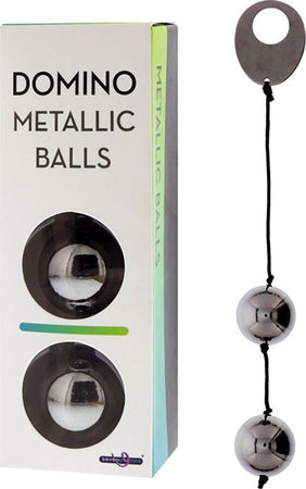 50903 Domino Metallic Balls -chrome Black Palline Vaginali In Metallo Argento Scuro Salute e cura della persona/Erotismo e contraccezione/Sex toys/Palline vaginali Kondorama - Martinsicuro, Commerciovirtuoso.it