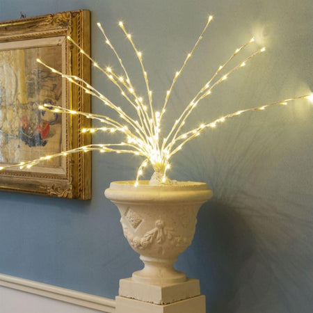 Ramo led modellabile bianco luce calda decorazione da esterno 75 cm 10 rami