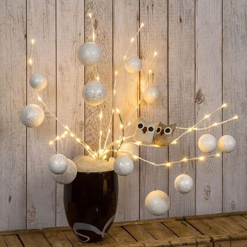 Ramo led modellabile bianco luce calda decorazione da esterno 75 cm 10 rami