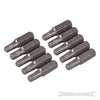 Punte in acciaio cromo vanadio con codolo esagonale 1/4 a taglio - PH - PZ - esagonale - T Silverline