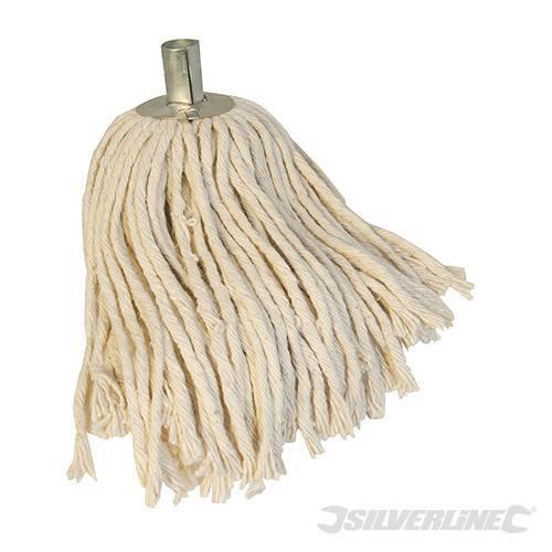 Testa Mocio ad Incastro in Cotone con Supporto Metallico Silverline