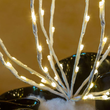 Ramo led modellabile bianco luce calda decorazione da esterno 75 cm 10 rami