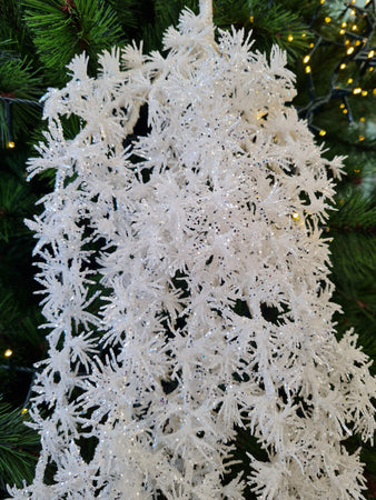 Ghirlanda di natale Cedro pendente Bianco decorazione natalizia h 92 cm