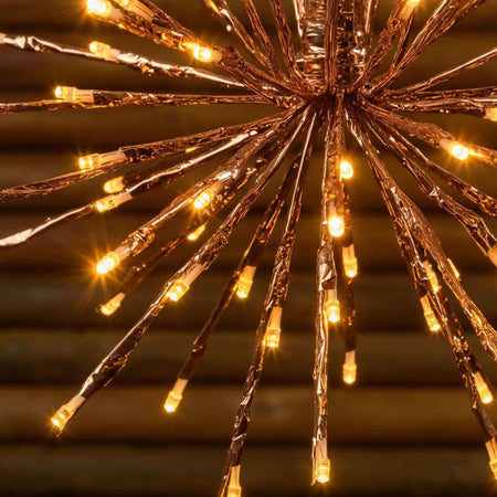 Ramo sferico "TWIGball" decorazione natalizia per esterno ramata luce calda