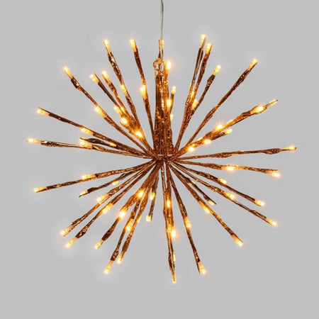 Ramo sferico "TWIGball" decorazione natalizia per esterno ramata luce calda