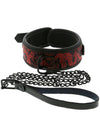 Blaze - Collare + Guinzaglio Drago Nylon Nero Rosso