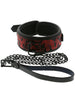 Blaze - Collare + Guinzaglio Drago Nylon Nero Rosso