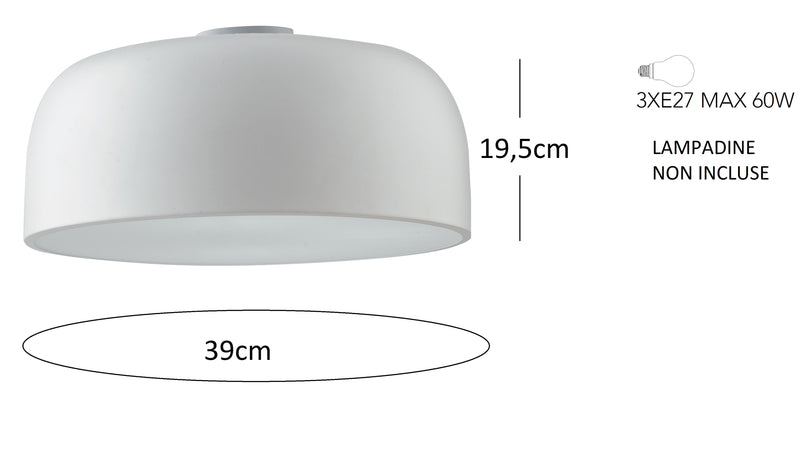 Plafoniera Lampada da soffitto BISTROT design moderno bianca 3x E27