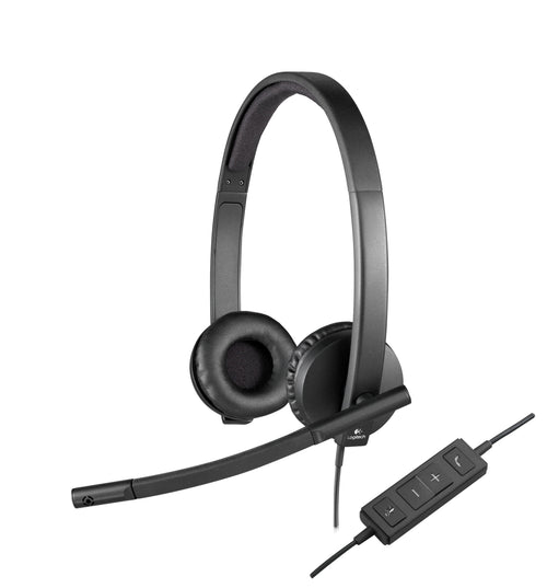 Logitech h570e auricolare cablato a padiglione ufficio usb tipo a nero - 981-000575
