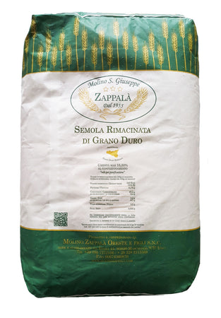 25 Kg Semola rimacinata di grano duro siciliano -MOLINO ZAPPALA'