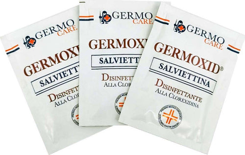 50x Germo Care Germoxid Salviettine Disinfettanti Alla Clorexidina Salviette per Disinfettare Mani E Cute Confezione 50 Pezzi Commercio Industria e Scienza/Forniture mediche professionali/Sterilizzazione e prevenzione infezioni/Salviettine disinfettanti Salute e Prevenzione - Barletta, Commerciovirtuoso.it