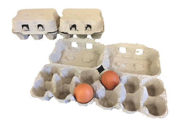 50x Confezioni Da 6 Uova In Cartone Con Coperchio Portauova Da Materiale Riciclato
