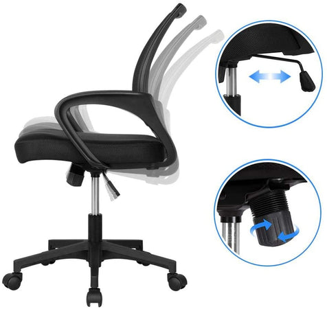 Sedia da ufficio ergonomica in tessuto traspirante con ruote "Bruxelles" per call center