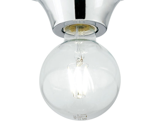 Plafoniera a soffitto per interno 60W E27 diametro 18cm cromo VISION