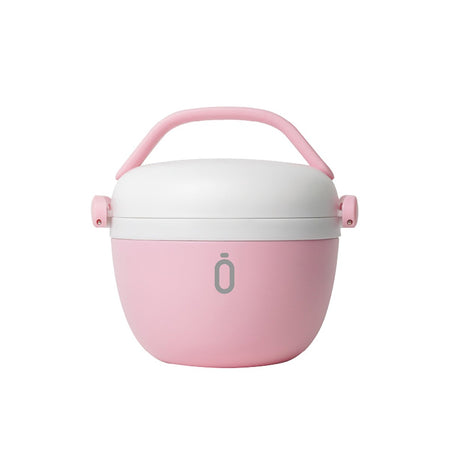 Lunch Box Termico 560 Ml-16X14X16 Plain Bianco/Rosa Cambrass