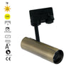 Faretto per binario orientabile a led in alluminio bronzo A+ Luce calda 7 W