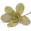 Fiore in tessuto ricamato decorazione per albero di natale beige arredo