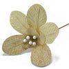 Fiore in tessuto ricamato decorazione per albero di natale beige arredo