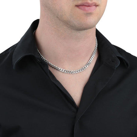 Collana MORELLATO uomo Vela acciaio / cristalli neri