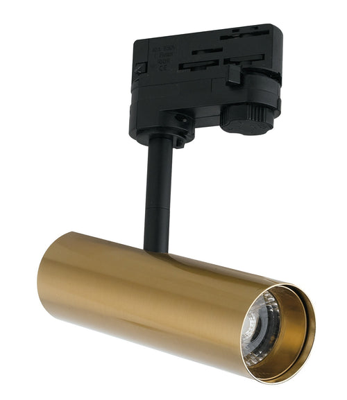 Faretto per binario orientabile a led in alluminio oro A+ Luce calda 7 W