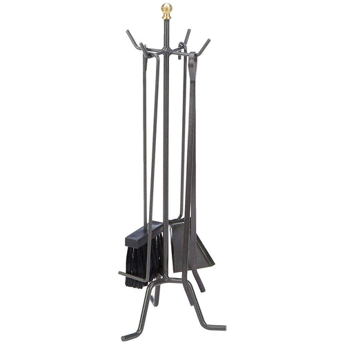 SET ACCESSORI GRUPPO CAMINO PER STUFA A LEGNA BARBECUE CON PALETTA SCOPA E PINZA PZ 4