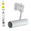 Faretto per binario orientabile a led in alluminio bianco A+ Luce calda 7 W