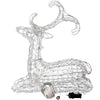 Renna luminosa seduta decorazione natale cristalli 120 led da esterno h 60 cm