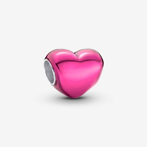 Pandora - Charm Cuore Metallico Rosa