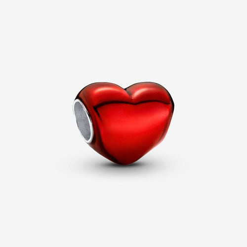 Pandora - Charm Cuore Metallico Rosso