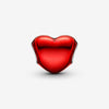 Pandora - Charm Cuore Metallico Rosso