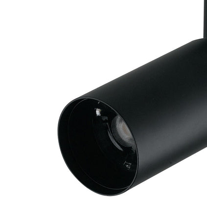 Faretto da soffitto orientabile a led in alluminio nero led cob integrato A+ luce calda K 7 W