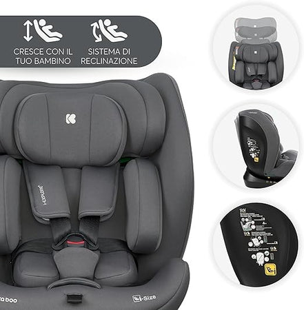 KikkaBoo - Seggiolino auto i-Explore i-SIZE (40-150 cm) Grey