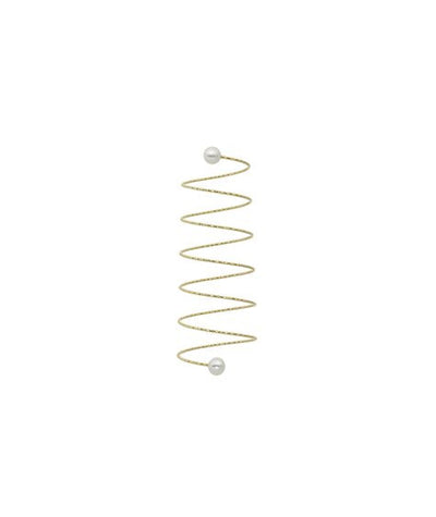 Magic Wire - Anello spirale perle NEVE
