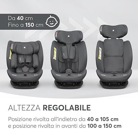 KikkaBoo - Seggiolino auto i-Explore i-SIZE (40-150 cm) Grey