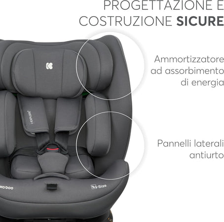 KikkaBoo - Seggiolino auto i-Explore i-SIZE (40-150 cm) Grey
