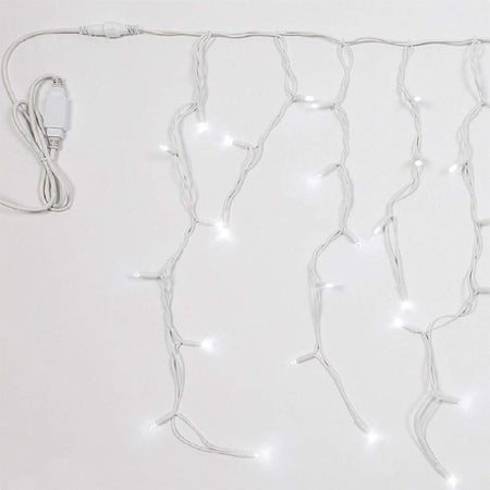 Cascata luminosa per esterno stalattite a led, decorazioni di natale in movimento h 75 cm