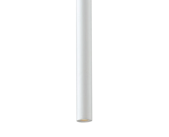 Lampadario da soffitto sospensione OBOE in alluminio tubo bianco trifase Led Cob 4000K