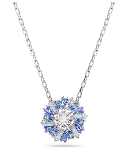 SWAROVSKI - Pendente Idyllia Fiore, Blu, Placcato rodio