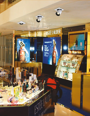 Lampada da incasso orientabile bianco e interno nero LED COB 3000K2x15W