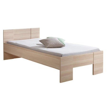 Letto singolo 1 piazza struttura telaio in legno color frassino spalliera