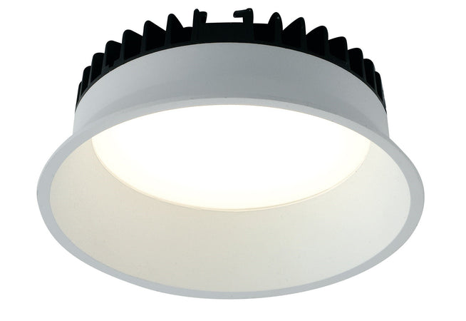 Lampada da incasso tonda in alluminio bianca pressofuso con Led SMD integrato 5000K- 2900Lm30W