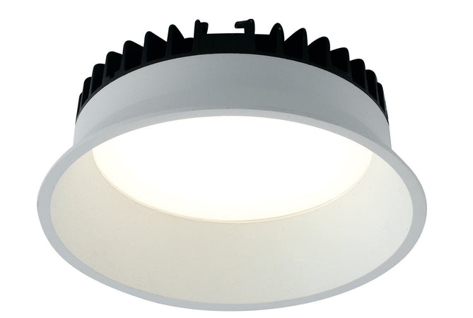 Lampada da incasso tonda in alluminio bianca pressofuso con Led SMD integrato 5000K- 2900Lm30W