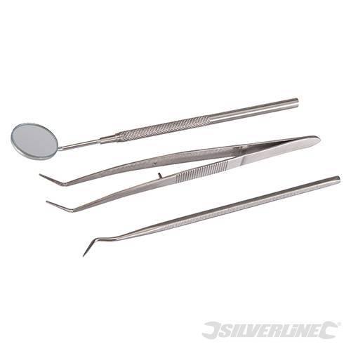 Set attrezzi per dentista pinza specchio e punteruolo curvo Prezzo Silverline Silverline