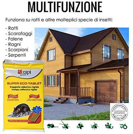 Tavolette adesive per topi e ratti trappola in legno con colla topicida